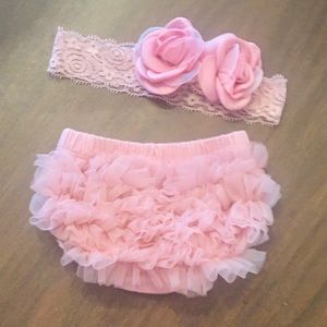 Pink Bottoms and Bow Newborn 👶